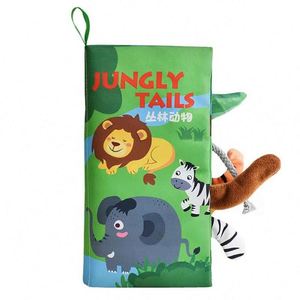 Set de Juguetes de Tela Suave para Bebés, Libro de Actividades en Blanco y Negro con Colas de Animales, Silencioso, Mi Primer Libro, Venta al por Mayor - Product Image 1