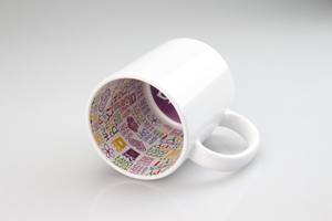 11oz en gros pas cher tasse en céramique tasse thème tasse cadeau pour maman tasses personnalisées pour sublimation avec des techniques intérieures de fleurs rôties - Product Image 2