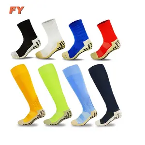 FY-N071 Custom Logo Jeugd Grip Anti Slip Sok Voetbal Sox Voetbal Sokken Met Grip