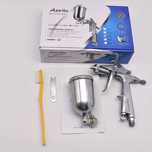 Pistola de Pulverización Neumática <span class=keywords><strong>Auarita</strong></span> F-3 <span class=keywords><strong>Mini</strong></span>, Boquilla de 1.0 mm, Vaso de 125 cc, para Pintura de Acabado de Automóviles y Lavado a Presión - Product Image 5