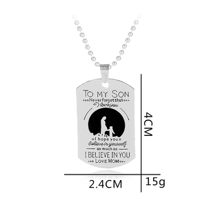 Collana con Ciondolo in Lega di Zinco ZRM Fashion '<span class=keywords><strong>Mamma</strong></span> e Figlio' con Targhetta 'Mano nella Mano' per Figlio, Regalo di Anniversario da <span class=keywords><strong>Mamma</strong></span> con Amore - Product Image 6