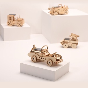 Kit de modèle de voiture roadster solaire en bois à monter soi-même Wincent, modèle vintage classique, puzzle 3D, jouet éducatif STEM, cadeau <span class=keywords><strong>pour</strong></span> enfants - Product Image 1