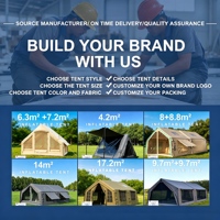 Carpa de Lona de Algodón Gruesa de 12 m, Inflable, Impermeable, Resistente a los Rayos UV, para las Cuatro Estaciones, de Instalación Rápida, para Glamping al Aire Libre, Directo de Fábrica
