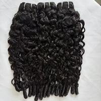 Alibaba Nuevo Estilo, Cabello Humano Virgen Vietnamita 100% con Cierre y Frontal, Paquetes de Cabello Rizado Birmano para Mujeres Negras