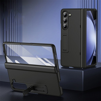 Casing Pelindung 360 Full Protection dengan Hinge Kickstand untuk Samsung Galaxy Z Fold 7 6 5 4 3 / 8 Ultra, Dilengkapi Pelindung Layar Kaca Tempered dan Penyangga Lipat