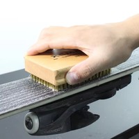 11.7x7.0x2cm Ski Snowboard Brass Nylon Waxing Brush