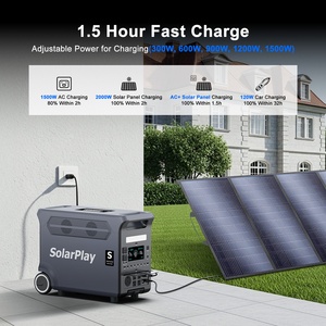 <span class=keywords><strong>Kit</strong></span> Générateur <span class=keywords><strong>Solaire</strong></span> 3600W 3840Wh avec <span class=keywords><strong>Panneau</strong></span> 400W, Station d'Énergie Portable LiFePO4 SolarPlay, Charge Rapide, UPS d'Urgence Domestique - Product Image 6