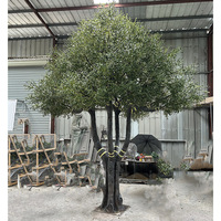 Arbre artificiel réaliste personnalisé de 10 pieds pour décoration extérieure en plastique durable en bois avec branches et feuilles naturelles