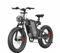Vélo de montagne électrique de qualité supérieure, design supérieur, suspension intégrale, moteur sans balais 48V 500W, pneus larges de 20 pouces, alliage d'aluminium