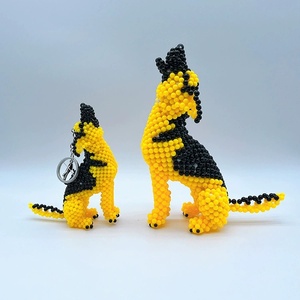 ลูกปัดอะคริลิกคุณภาพสูง งานแฮนด์เมด ลายน่ารัก สัตว์การ์ตูน ขนาด 4 มม. ลูกปัดพลาสติก พวงกุญแจรูปสุนัขพันธุ์เยอรมันเชพเพิร์ด - Product Image 1