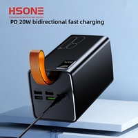 Dernier modèle 22,5W Type C Micro USB Sortie Charge rapide sans fil Banque d'alimentation Affichage numérique Capacité réelle PD20W 80000mAh
