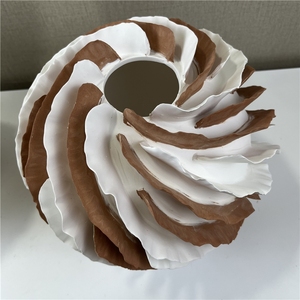 Handmade White Ceramic <b>Vase</b> Unique Nordic Design White <b>Vase</b> Home Decor Customizable Color Living Room Wedding - Product Image 2