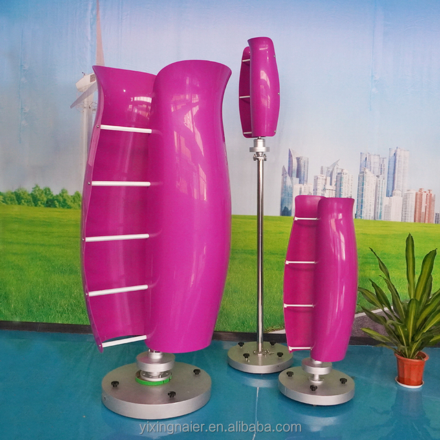 100W-1kW Tulip Shape Vertical Axis Wind Turbine Low Start Wind Speed 1.5m/s for Home Garden Lighting