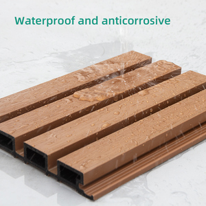 Pannello Murale WPC per Esterni Impermeabile Ignifugo Recinzione Co-estrusa in <span class=keywords><strong>Legno</strong></span> Plastica Copertura per Soffitto per Balcone e Giardino - Product Image 4