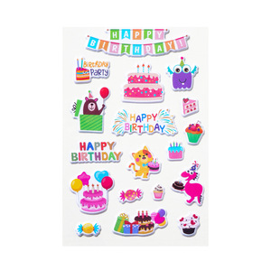 Confezione da 12 Pezzi, <span class=keywords><strong>Adesivi</strong></span> Decorativi Natalizi 3D Personalizzati con Stampe di Cartoni Animati, <span class=keywords><strong>Adesivi</strong></span> Gonfiati <span class=keywords><strong>per</strong></span> Bambini - Product Image 5