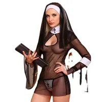 Disfraz de monja para Halloween, Material de gran volumen para ordenar, Cosplay, Sexy