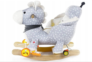 <span class=keywords><strong>Âne</strong></span> <span class=keywords><strong>à</strong></span> <span class=keywords><strong>bascule</strong></span> en peluche avec musique de berceuse pour bébé, avec poignée pour pousser les parents - Product Image 2