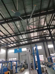 Kipas angin plafon besar industri Keren HVLS 20ft gratis suku cadang 3 tahun kipas ventilasi industri restoran Nord 1,5kw 100kg