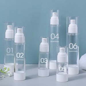 Nouveau design 30ml 50ml pour plastique blanc transparent comme PP pot de crème sans air bouteille à pompe cosmétiques nouveau design pour soin de la peau shampooing Loti - Product Image 2