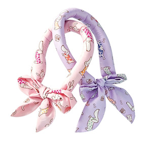 Pet Cooling Scarf Cute Animal Pattern Gel Filled Polyester Dog Cat Summer Cooling Towel Bow Tie Design - Product Image 4