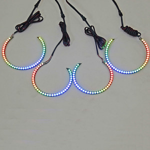 2021 Venta caliente RGB LED <span class=keywords><strong>Angel</strong></span> Eye Halo Anillos Kits para <span class=keywords><strong>BMW</strong></span> E39 <span class=keywords><strong>E46</strong></span> 3 Series <span class=keywords><strong>Faros</strong></span> - Product Image 2