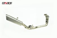 Pot d'échappement de moto en alliage de titane modifié avec soupape électronique pour ZONTES 703RR