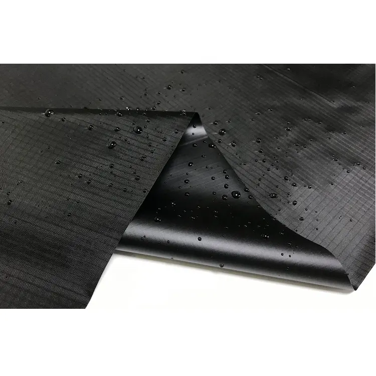 Waterproof Black Nylon 66 30D Ripstop Fabric with TPU Coated for Inflatable Boat cover