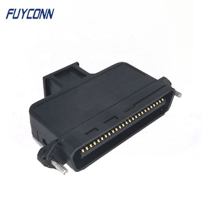Connettore di modo RJ21 del passo <span class=keywords><strong>50</strong></span> di 2.16mm, connettore centronico maschio 50P del cavo IDC del campione di angolo diritto con tutta la cappa di plastica - Product Image 1
