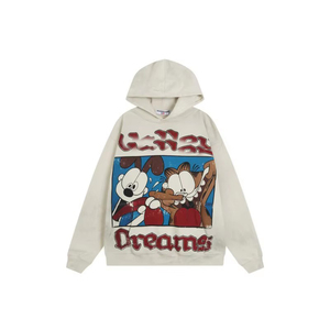 Felpa con Cappuccio di Alta Qualità in Cotone Pesante, Design Streetwear Y2K, Abbigliamento <span class=keywords><strong>Uomo</strong></span> VALLEY, Felpa Retro con Zip e Graffiti per <span class=keywords><strong>Uomo</strong></span> - Product Image 4