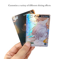 Jeu de cartes à collectionner Holo coloré et durable découpé au laser avec surfaces réfléchissantes brillantes pour les cadeaux de Noël Halloween