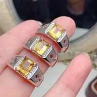 Bague pour homme en argent sterling 925 de haute qualité, citrine naturelle, vintage, vente en gros, bijoux fins imperméables