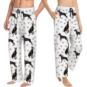 Pareja <span class=keywords><strong>de</strong></span> pantalones <span class=keywords><strong>de</strong></span> pijama en púrpura con estilo Poodle Paw Print His Hers Ropa <span class=keywords><strong>de</strong></span> dormir cómoda Ropa <span class=keywords><strong>de</strong></span> salón Pantalones a juego para uso doméstico - Product Image 2