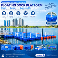 Blocs modulaires flottants populaires GZZH fabriqués au Guangdong, en HDPE gris-bleu, pour pont flottant DIY (tubes inclus)