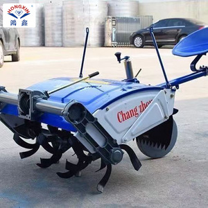 Mini cultivador manual HONGXIN con motor de gasolina, azul, multifuncional para huertos, invernaderos y jardines. - Product Image 3