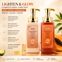 Lotion douche éclaircissante de haute qualité, gel nettoyant corporel, gommage corporel, lotion blanchissante pour tous types de peau, OEM
