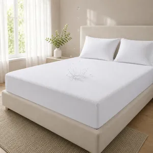 Protège-matelas imperméable en microfibre Karden Flower Soft Touch, extra silencieux, fabriqué en Turquie, vente en gros, literie d'hôtel - Product Image 1