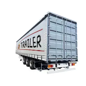 3 Axle Cargo Box Semi Trailer Grain Transportation Trailer for Sale