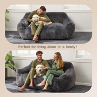 Sitzsack-Sofa mit breiten Armlehnen, Bodensofa, großer Sitzsack, Lazy Sofa für Schlafzimmer, Wohnzimmer, Apartment