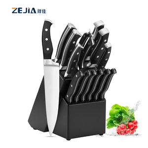 Ensemble <span class=keywords><strong>de</strong></span> couteaux <span class=keywords><strong>de</strong></span> cuisine avec bloc, 15 pièces, ensemble <span class=keywords><strong>de</strong></span> couteaux <span class=keywords><strong>de</strong></span> cuisine avec bloc en bois d'acacia <span class=keywords><strong>noir</strong></span>, ensemble complet <span class=keywords><strong>de</strong></span> couverts - Product Image 1