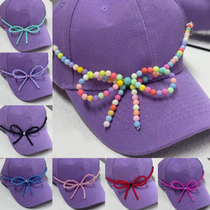 Semi-popular Versatile Pearl Bow Baseball Cap Accessory Colorful Hat Chain for Promotional & Business Gifts