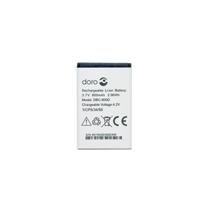 <span class=keywords><strong>Batterie</strong></span> de téléphone portable rechargeable au lithium-ion pour <span class=keywords><strong>Doro</strong></span> DBC-800D 3.7V 800mAh 2.96Wh 6021 6030 en stock - Product Image 1