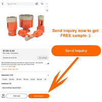 MECHWARE Kit de scie cloche brasée en stock Offre Spéciale Jeu de forets diamantés de haute qualité pour carreaux de céramique Forets à couronne brasés durables
