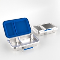 Casserole en plastique isolée portable de haute qualité pour réchauffer les aliments avec boîte à lunch Bento en acier inoxydable