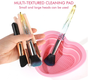 Foldable <b>Silicone</b> Makeup Brush Cleaner Bowl Custom Logo Versatile Cleaning <b>Tool</b> Washing Mat Cosmetic Beauty <b>Tool</b> for Makeup Care - Product Image 4