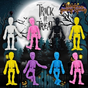 Jouet élastique télescopique en TPR en forme de crâne d'Halloween pour enfants, pour la décompression et le divertissement, nouveauté amusante - Product Image 5