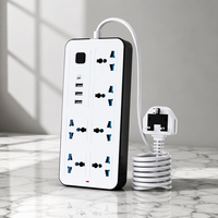 Maßgefertigte Industrielle Steckdosenleiste 2000W 6 Steckdosen 2m Kabel USB Typ C Ladeanschluss Mit Steuerschalter für Büro Werkstatt