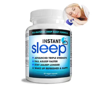 Capsules de mélamine de marque privée pour un bon sommeil, supplément de santé OEM, pilules de sommeil fortes
