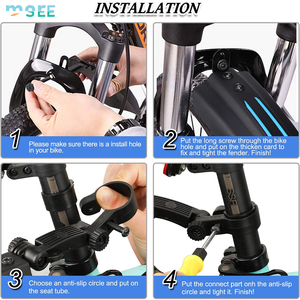 ชุดบังโคลนจักรยาน SeeMore Brand 2 ชิ้น แบบครอบคลุมเต็มรูปแบบ หนาขึ้น กว้างขึ้น สำหรับจักรยานเสือภูเขา บังโคลนหน้า-หลัง - Product Image 6