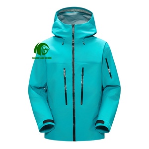 Veste imperméable coupe-vent en nylon à membrane PU, 3 couches, entièrement scellée, avec doublure en mesh, personnalisable OEM, idéale pour le trekking, le ski et les aventures. - Product Image 4