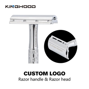 Pisau Cukur Jenggot Klasik, Logam Ramah Lingkungan Tepi Ganda Dapat Digunakan Kembali - Product Image 2
